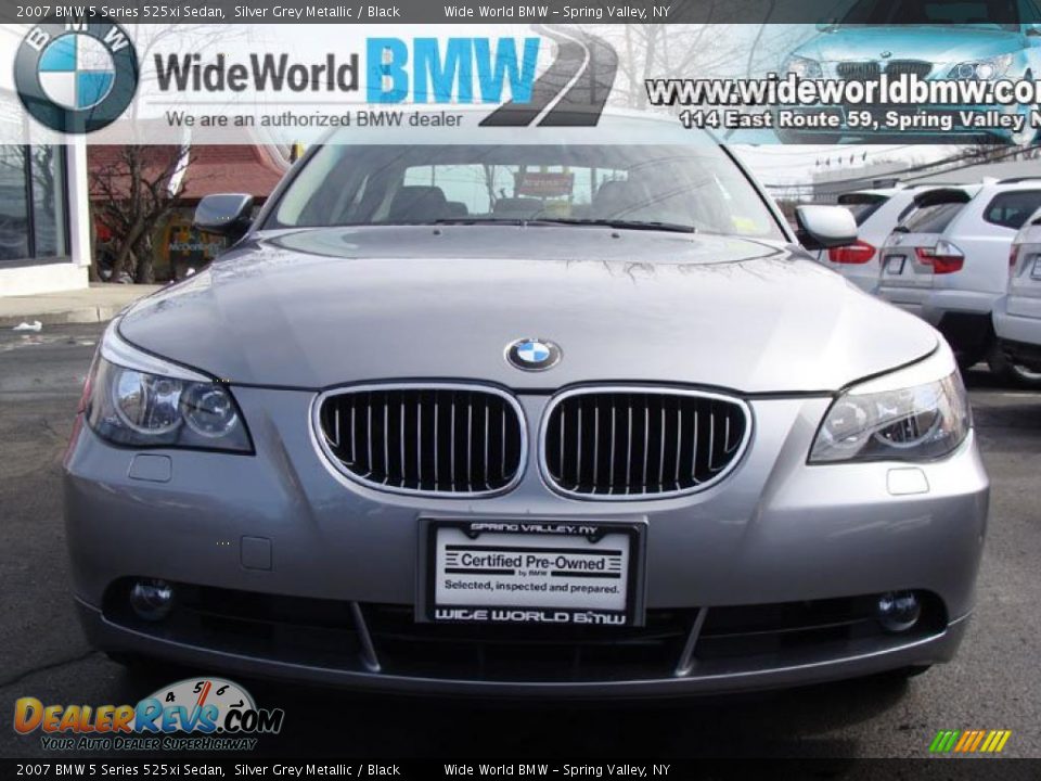 2007 BMW 5 Series 525xi Sedan Silver Grey Metallic / Black Photo #2