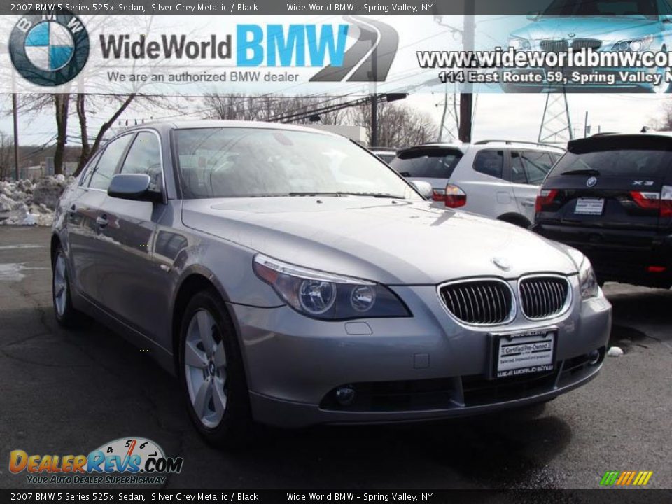 2007 BMW 5 Series 525xi Sedan Silver Grey Metallic / Black Photo #3