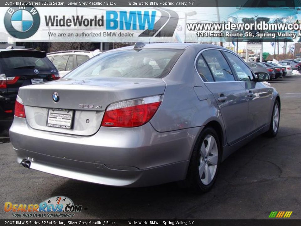 2007 BMW 5 Series 525xi Sedan Silver Grey Metallic / Black Photo #4