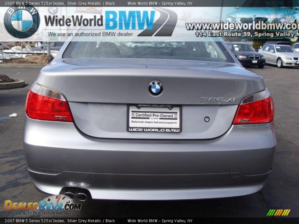 2007 BMW 5 Series 525xi Sedan Silver Grey Metallic / Black Photo #5