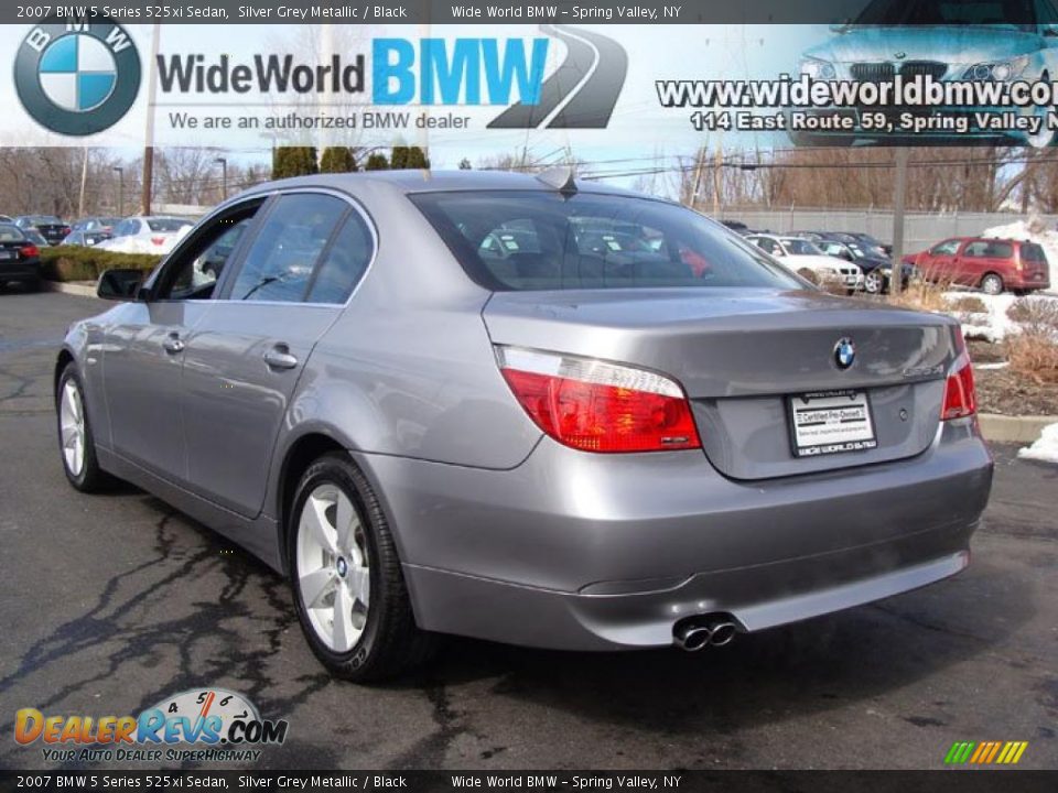2007 BMW 5 Series 525xi Sedan Silver Grey Metallic / Black Photo #6
