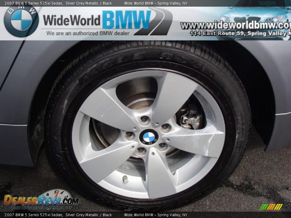 2007 BMW 5 Series 525xi Sedan Silver Grey Metallic / Black Photo #7