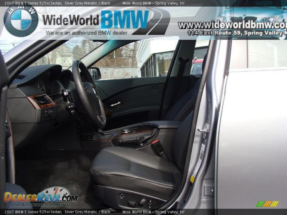 2007 BMW 5 Series 525xi Sedan Silver Grey Metallic / Black Photo #9