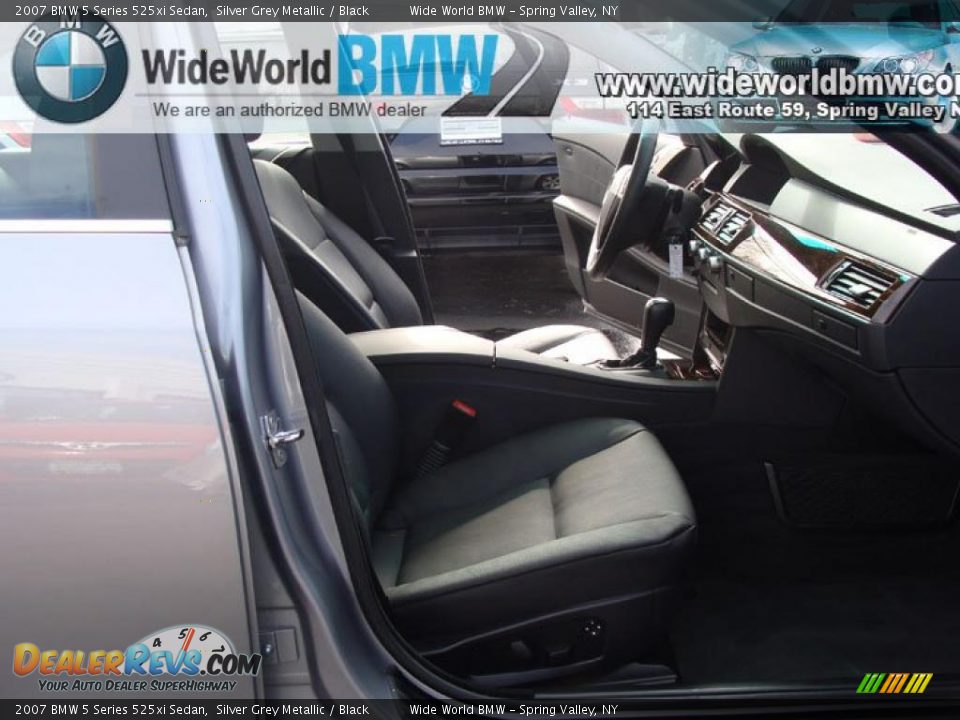 2007 BMW 5 Series 525xi Sedan Silver Grey Metallic / Black Photo #10