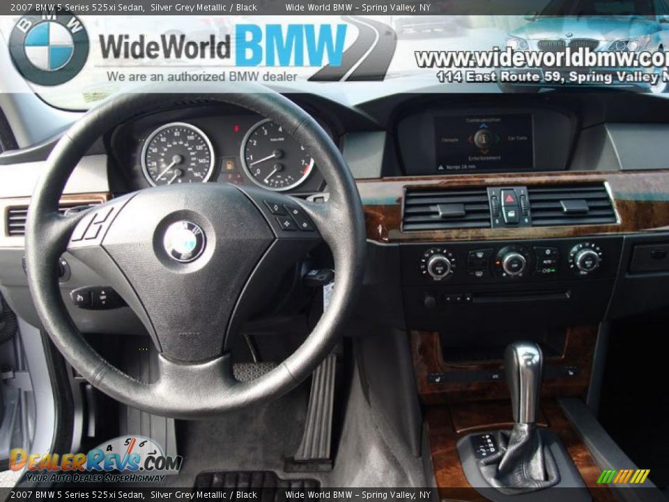 2007 BMW 5 Series 525xi Sedan Silver Grey Metallic / Black Photo #12