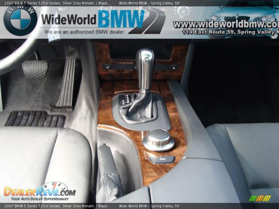2007 BMW 5 Series 525xi Sedan Silver Grey Metallic / Black Photo #14