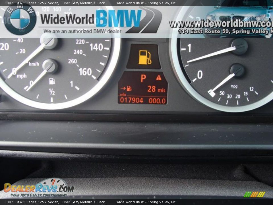 2007 BMW 5 Series 525xi Sedan Silver Grey Metallic / Black Photo #15