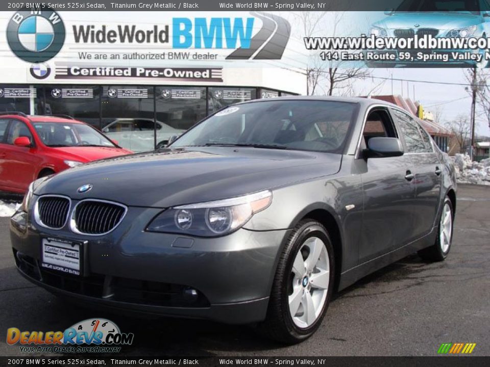 2007 BMW 5 Series 525xi Sedan Titanium Grey Metallic / Black Photo #1