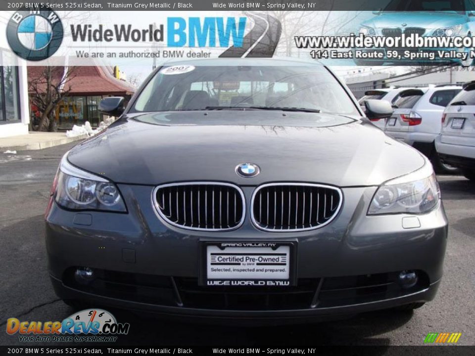2007 BMW 5 Series 525xi Sedan Titanium Grey Metallic / Black Photo #2