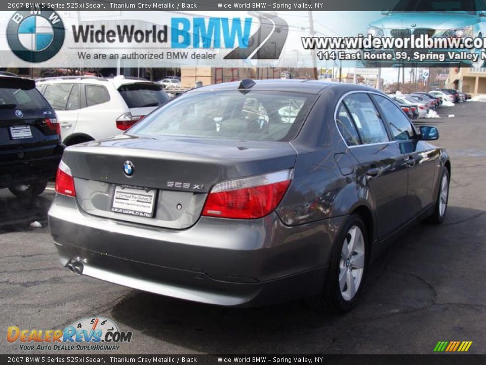 2007 BMW 5 Series 525xi Sedan Titanium Grey Metallic / Black Photo #4