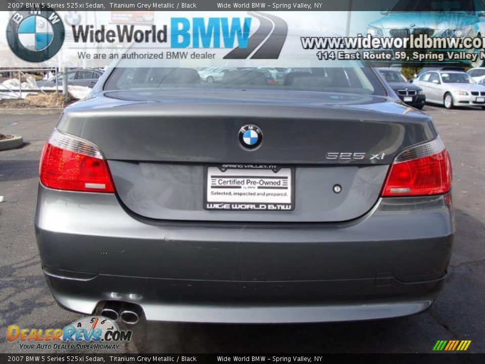 2007 BMW 5 Series 525xi Sedan Titanium Grey Metallic / Black Photo #5