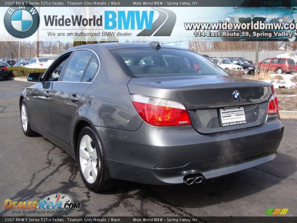 2007 BMW 5 Series 525xi Sedan Titanium Grey Metallic / Black Photo #6