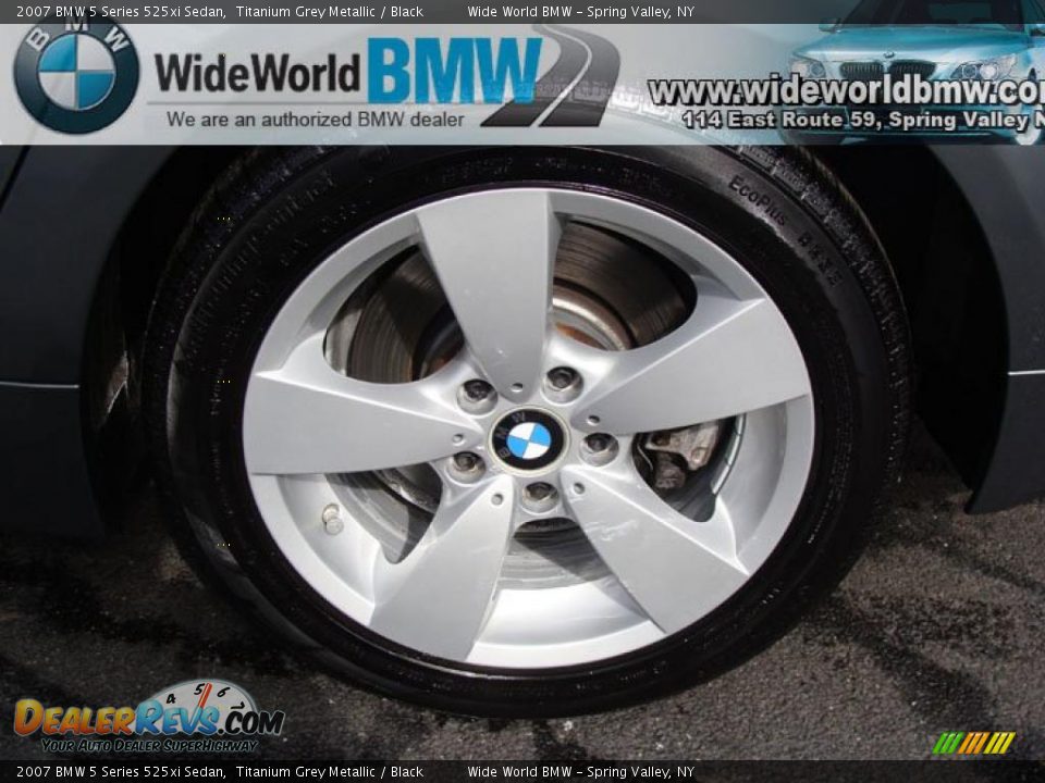 2007 BMW 5 Series 525xi Sedan Titanium Grey Metallic / Black Photo #7