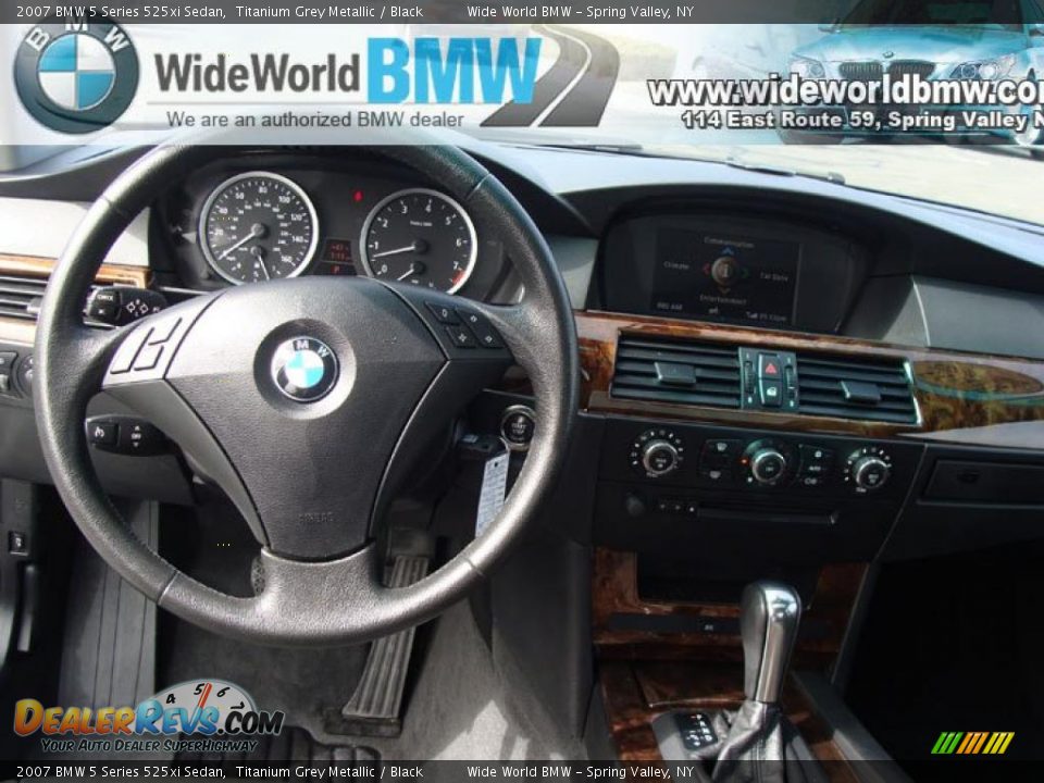 2007 BMW 5 Series 525xi Sedan Titanium Grey Metallic / Black Photo #13