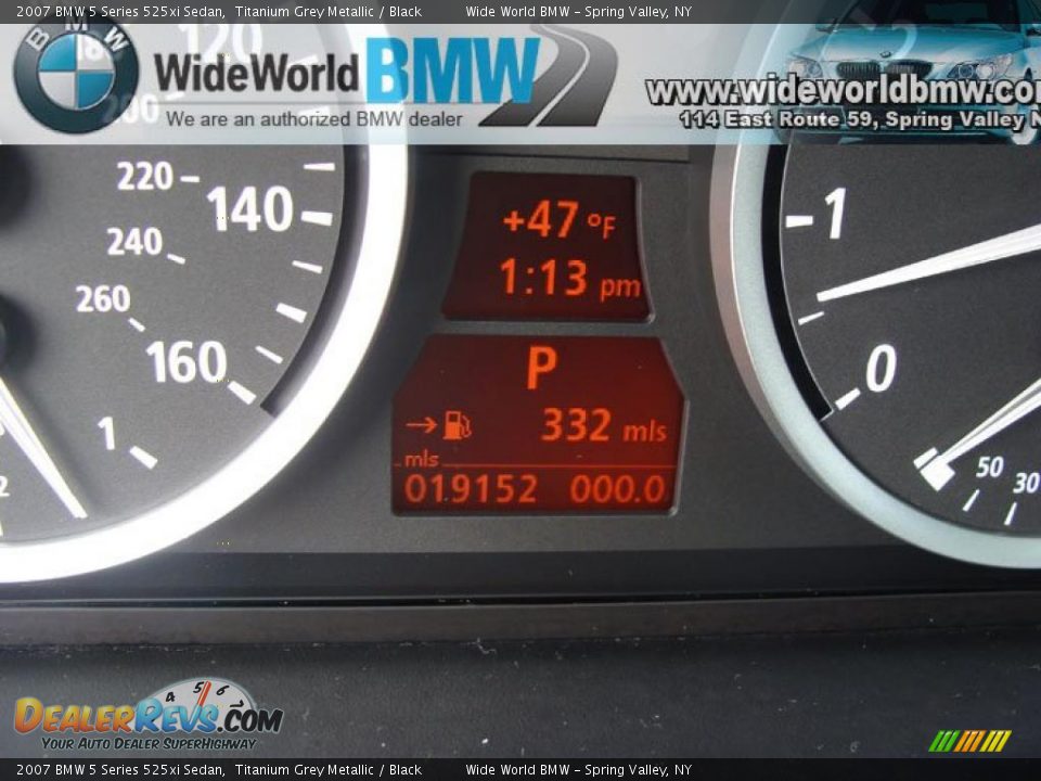 2007 BMW 5 Series 525xi Sedan Titanium Grey Metallic / Black Photo #16