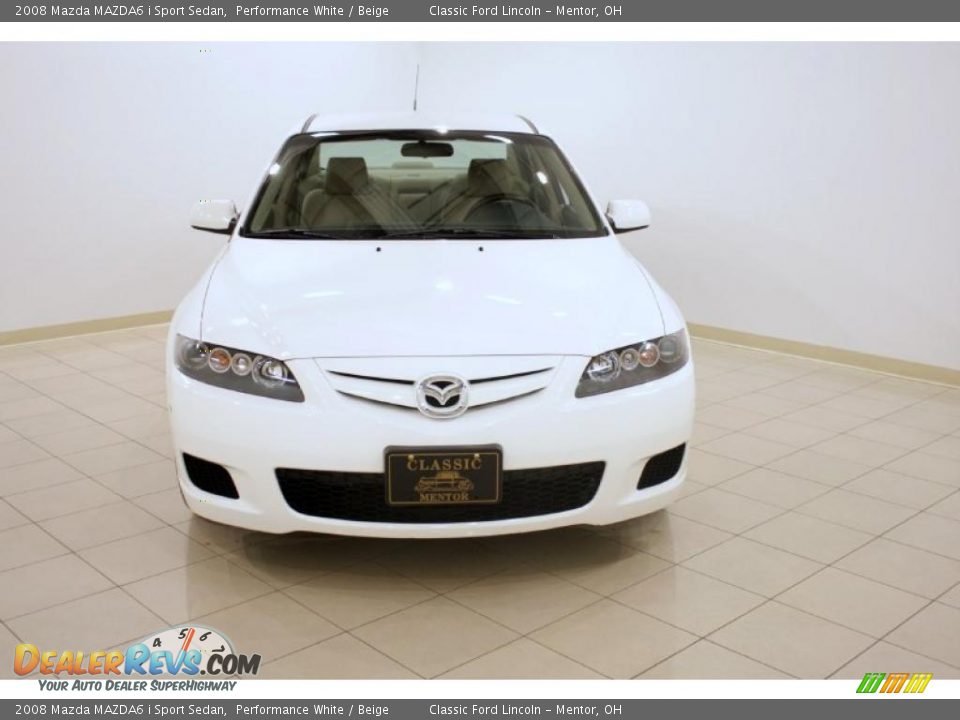 2008 Mazda MAZDA6 i Sport Sedan Performance White / Beige Photo #2