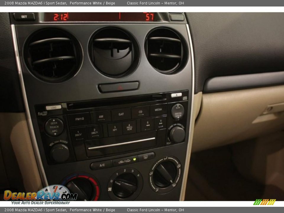 2008 Mazda MAZDA6 i Sport Sedan Performance White / Beige Photo #12