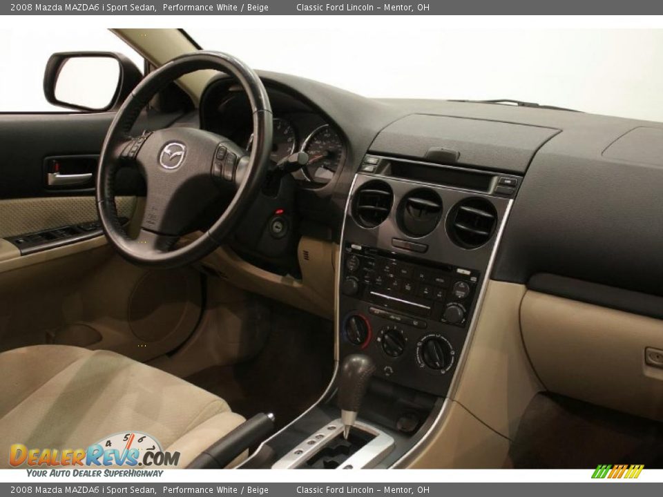 2008 Mazda MAZDA6 i Sport Sedan Performance White / Beige Photo #14