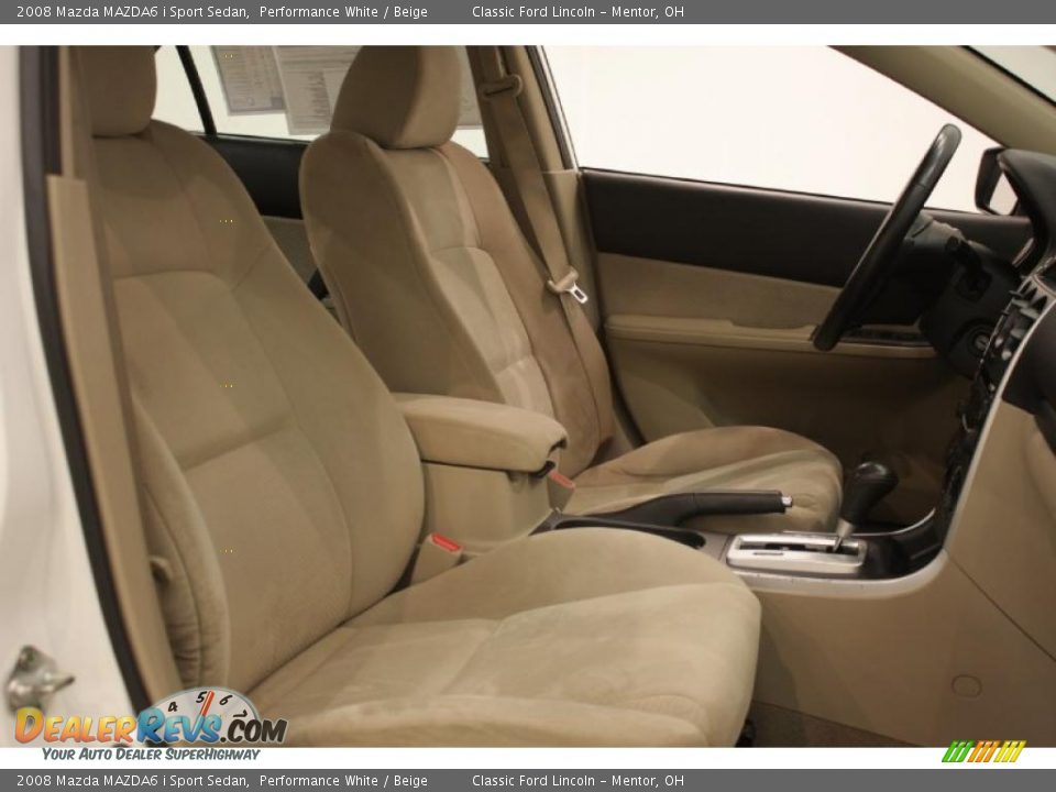 2008 Mazda MAZDA6 i Sport Sedan Performance White / Beige Photo #15