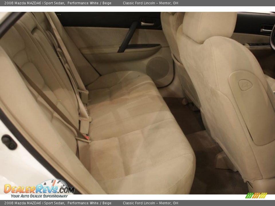 2008 Mazda MAZDA6 i Sport Sedan Performance White / Beige Photo #16