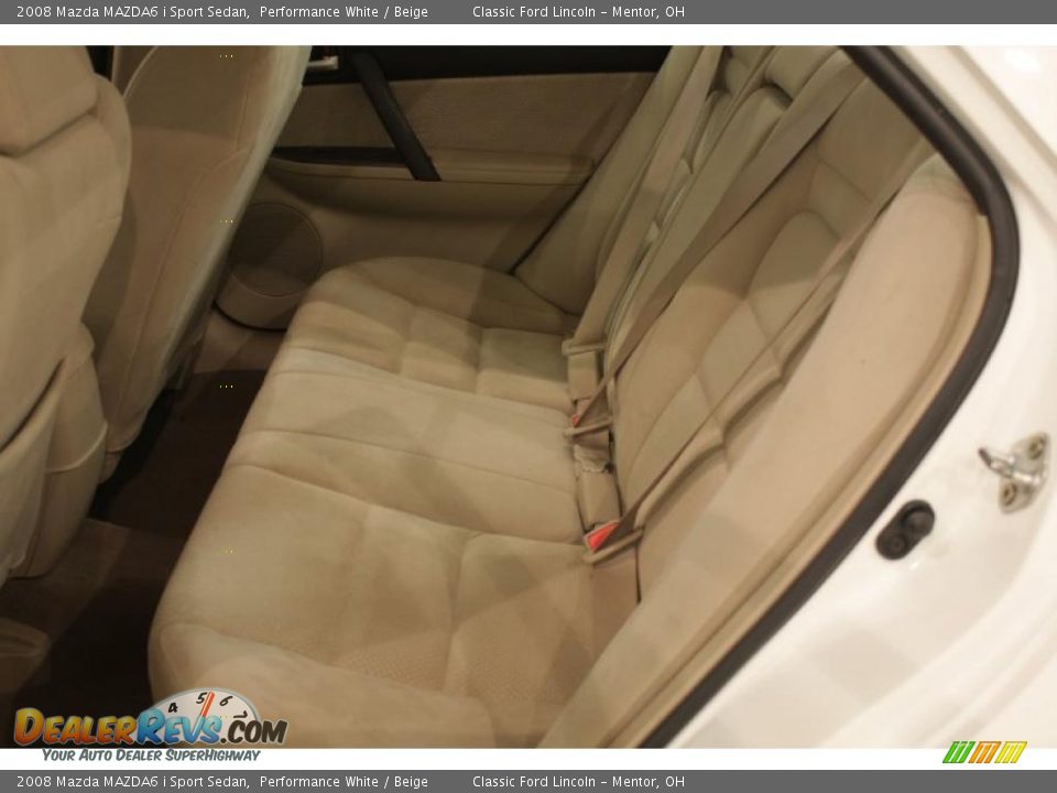 2008 Mazda MAZDA6 i Sport Sedan Performance White / Beige Photo #17