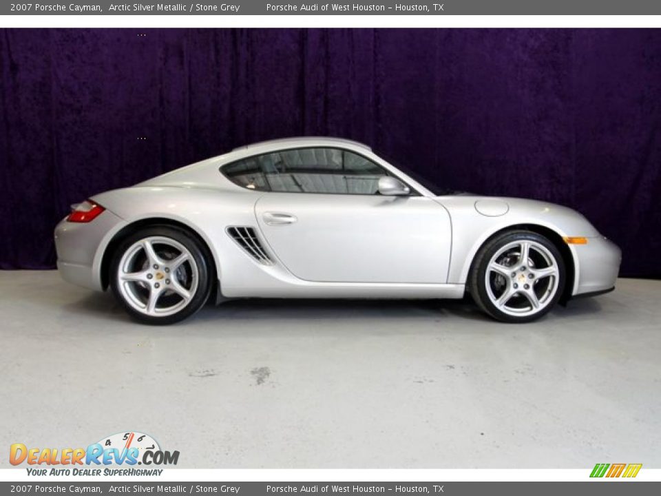 2007 Porsche Cayman Arctic Silver Metallic / Stone Grey Photo #2