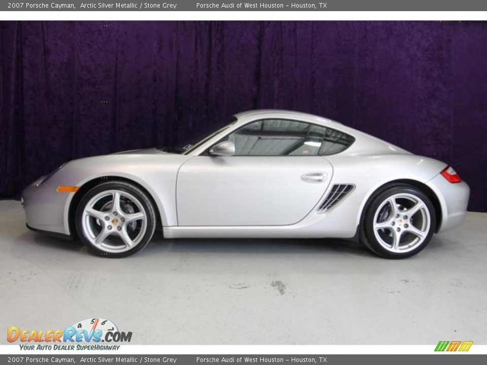 2007 Porsche Cayman Arctic Silver Metallic / Stone Grey Photo #4