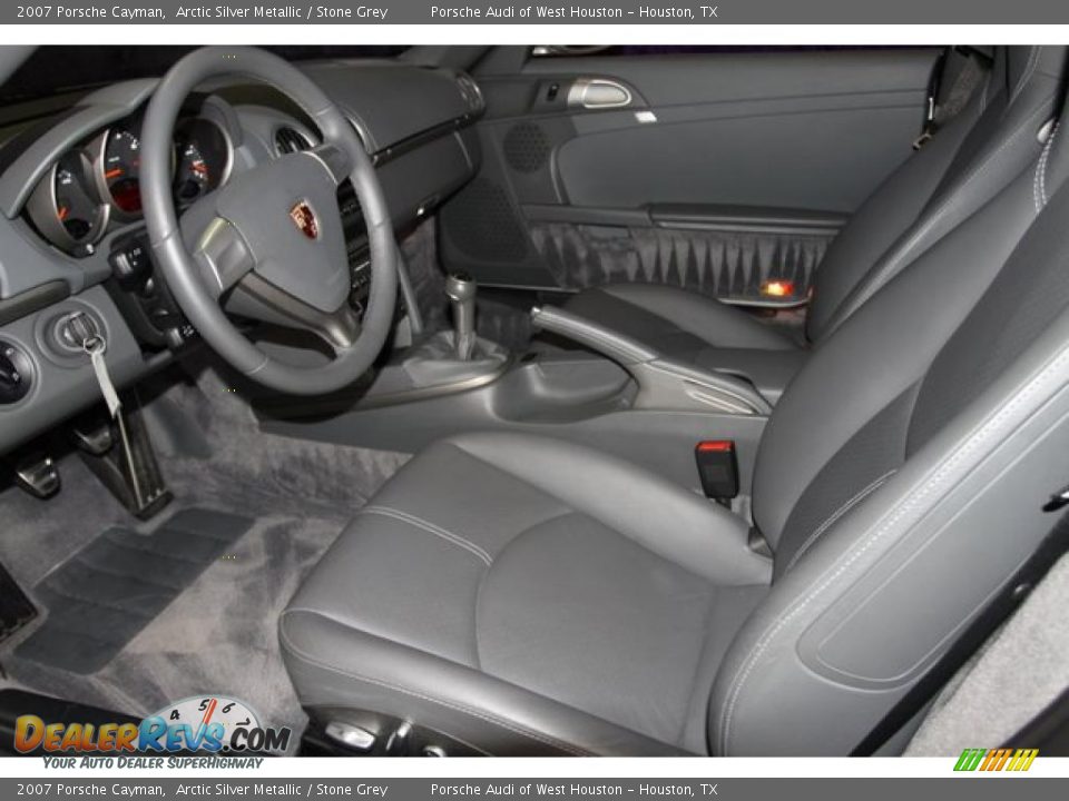 2007 Porsche Cayman Arctic Silver Metallic / Stone Grey Photo #5