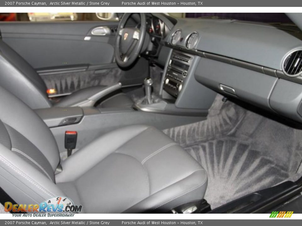 2007 Porsche Cayman Arctic Silver Metallic / Stone Grey Photo #6