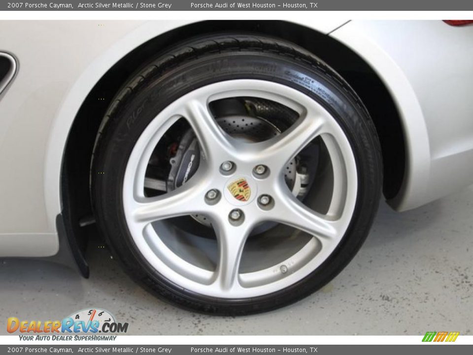 2007 Porsche Cayman Arctic Silver Metallic / Stone Grey Photo #8