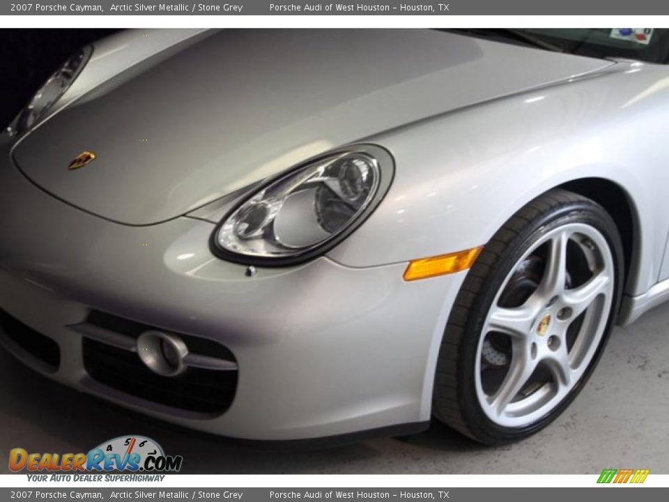 2007 Porsche Cayman Arctic Silver Metallic / Stone Grey Photo #12