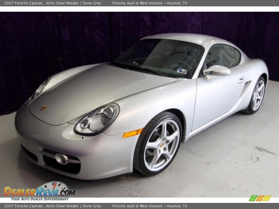 2007 Porsche Cayman Arctic Silver Metallic / Stone Grey Photo #13