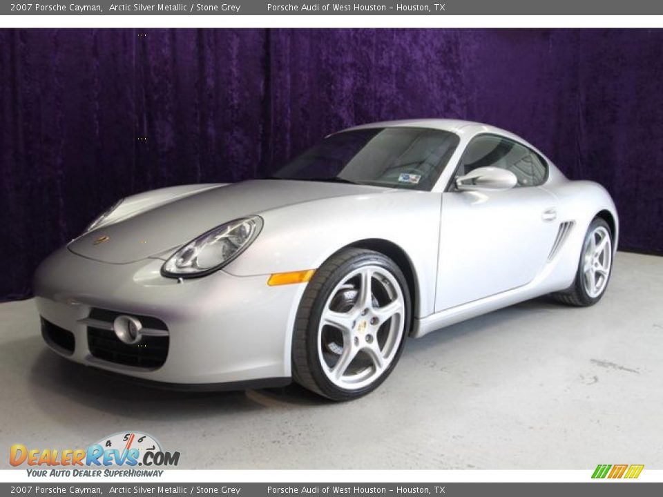 2007 Porsche Cayman Arctic Silver Metallic / Stone Grey Photo #14