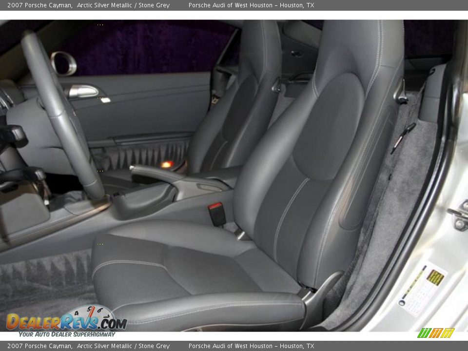 2007 Porsche Cayman Arctic Silver Metallic / Stone Grey Photo #20