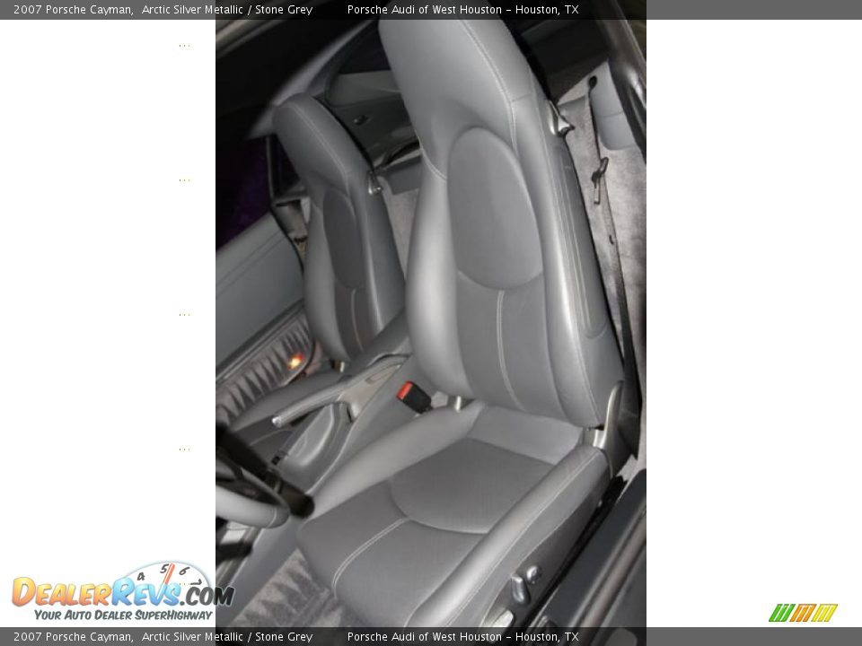 2007 Porsche Cayman Arctic Silver Metallic / Stone Grey Photo #21