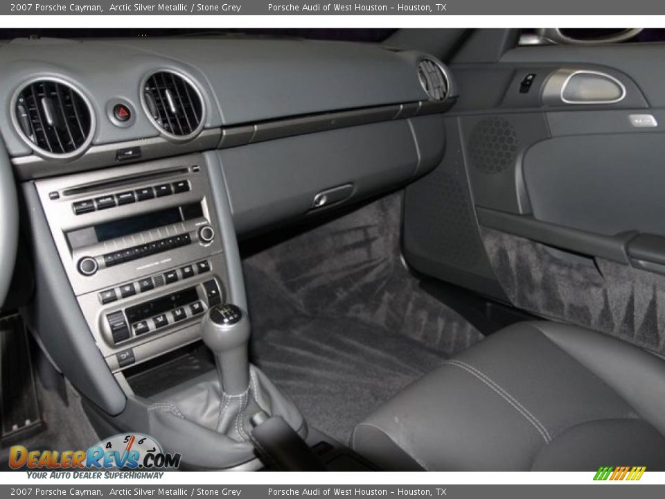 2007 Porsche Cayman Arctic Silver Metallic / Stone Grey Photo #26