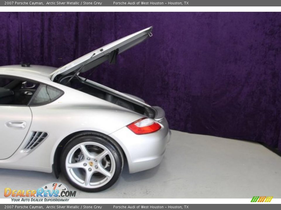2007 Porsche Cayman Arctic Silver Metallic / Stone Grey Photo #28