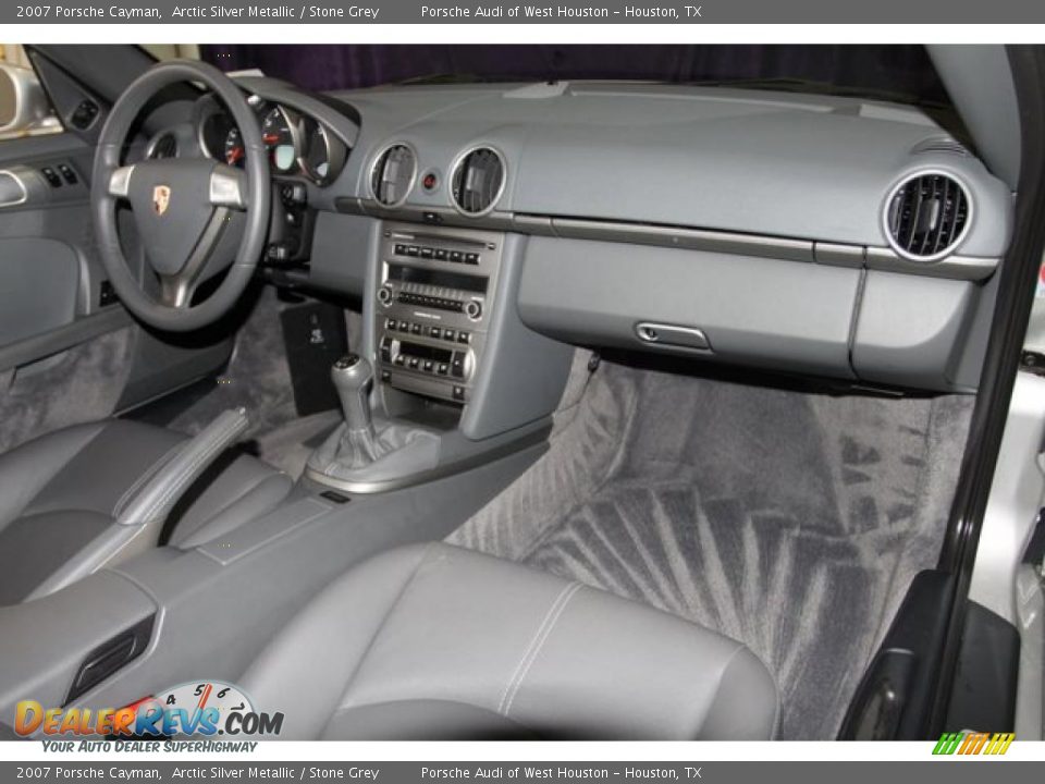 2007 Porsche Cayman Arctic Silver Metallic / Stone Grey Photo #29