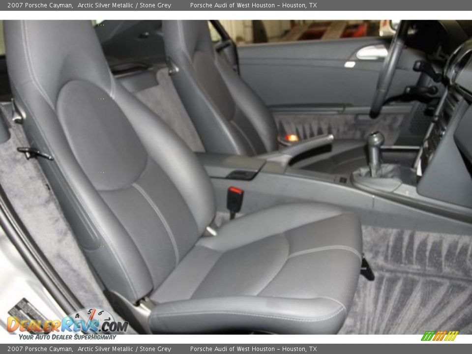 2007 Porsche Cayman Arctic Silver Metallic / Stone Grey Photo #31