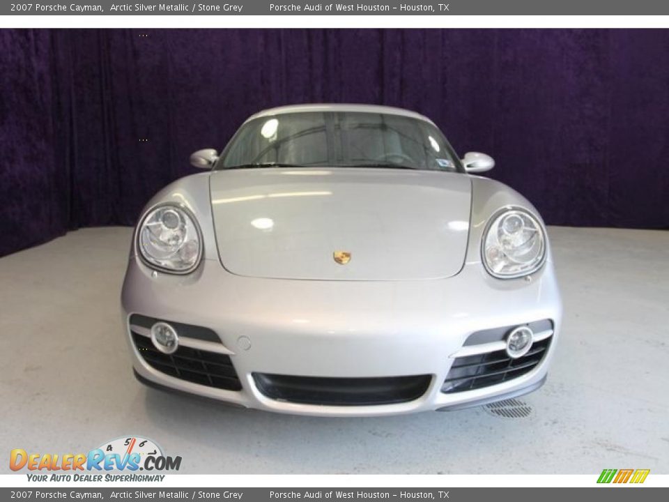 2007 Porsche Cayman Arctic Silver Metallic / Stone Grey Photo #34