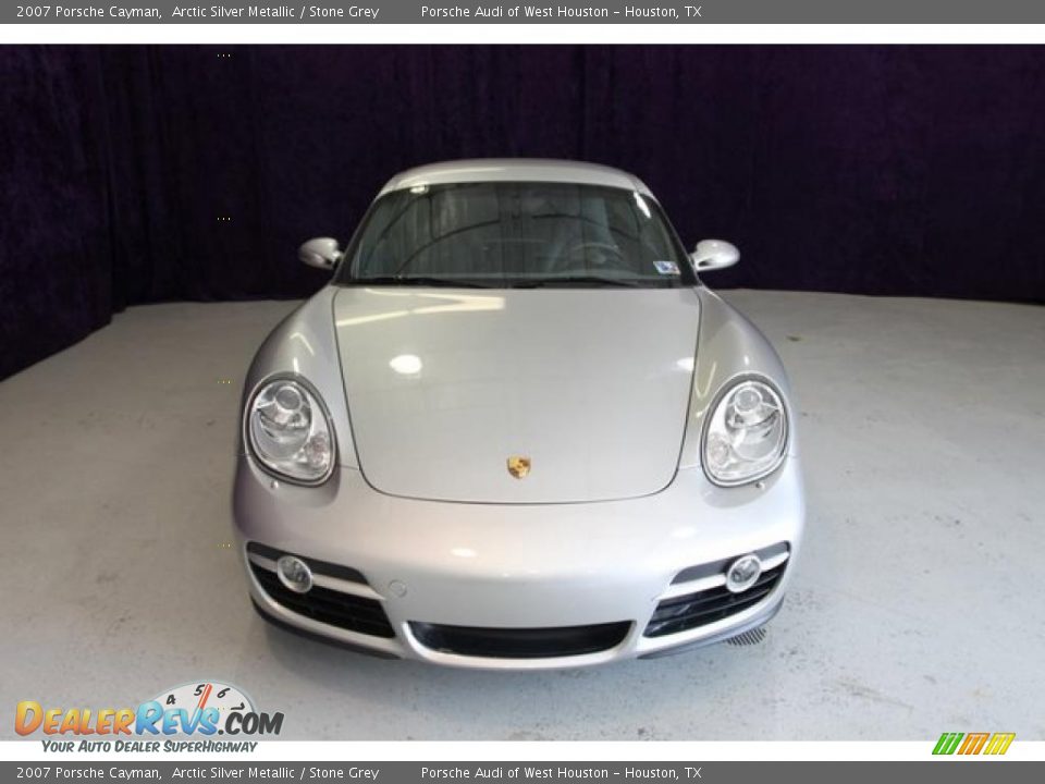 2007 Porsche Cayman Arctic Silver Metallic / Stone Grey Photo #35