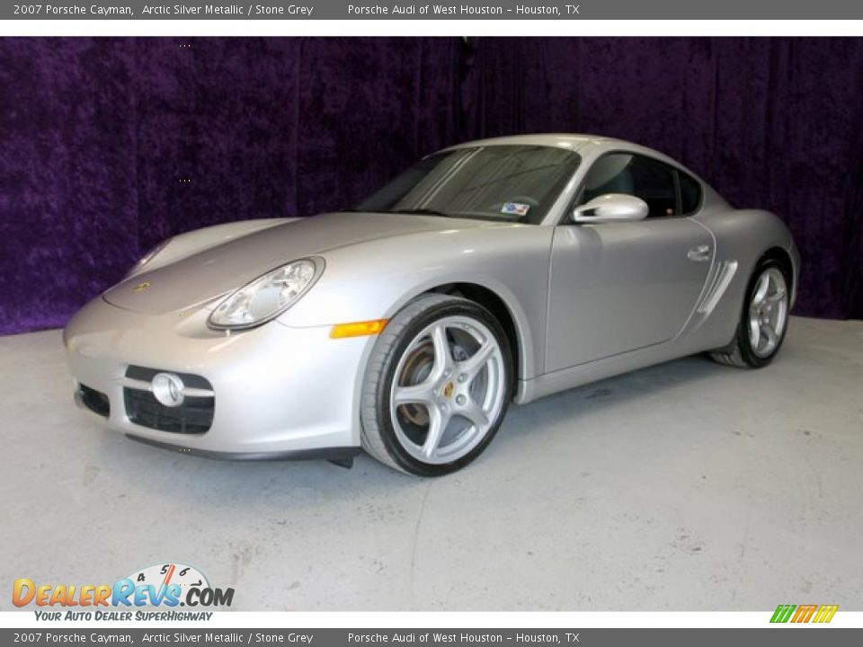 2007 Porsche Cayman Arctic Silver Metallic / Stone Grey Photo #36