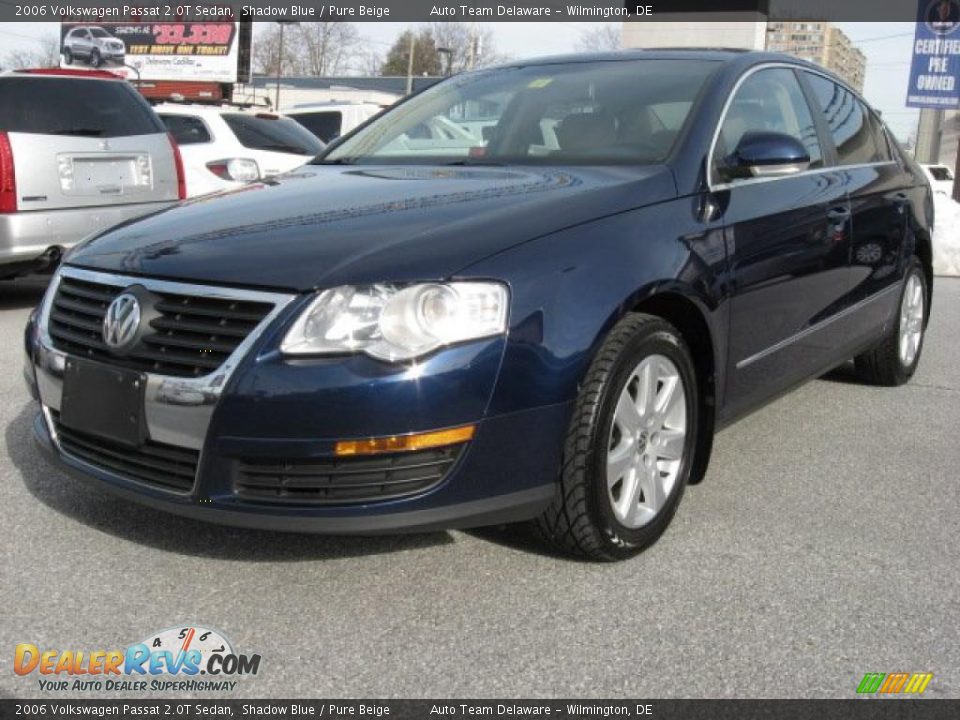2006 Volkswagen Passat 2.0T Sedan Shadow Blue / Pure Beige Photo #3