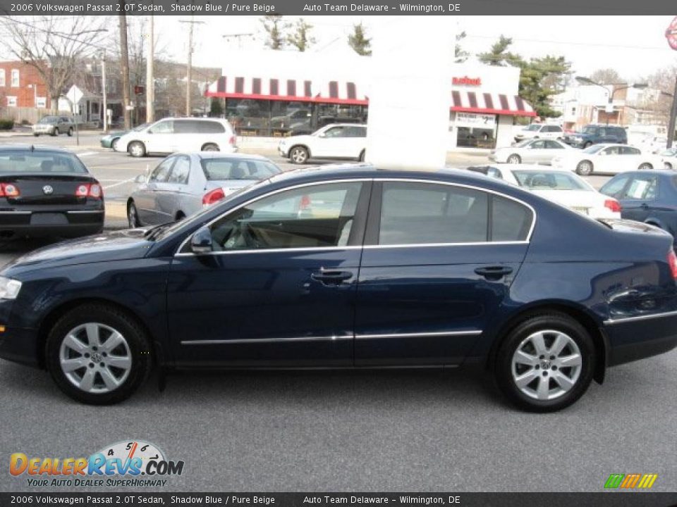 2006 Volkswagen Passat 2.0T Sedan Shadow Blue / Pure Beige Photo #11