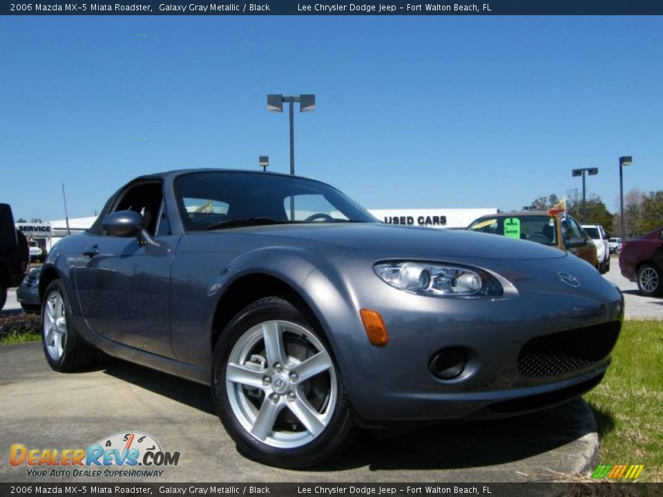 2006 Mazda MX-5 Miata Roadster Galaxy Gray Metallic / Black Photo #5