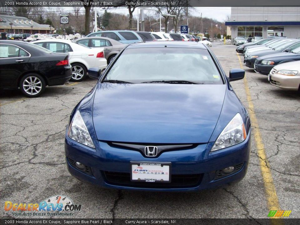 2003 Honda Accord EX Coupe Sapphire Blue Pearl / Black Photo #3