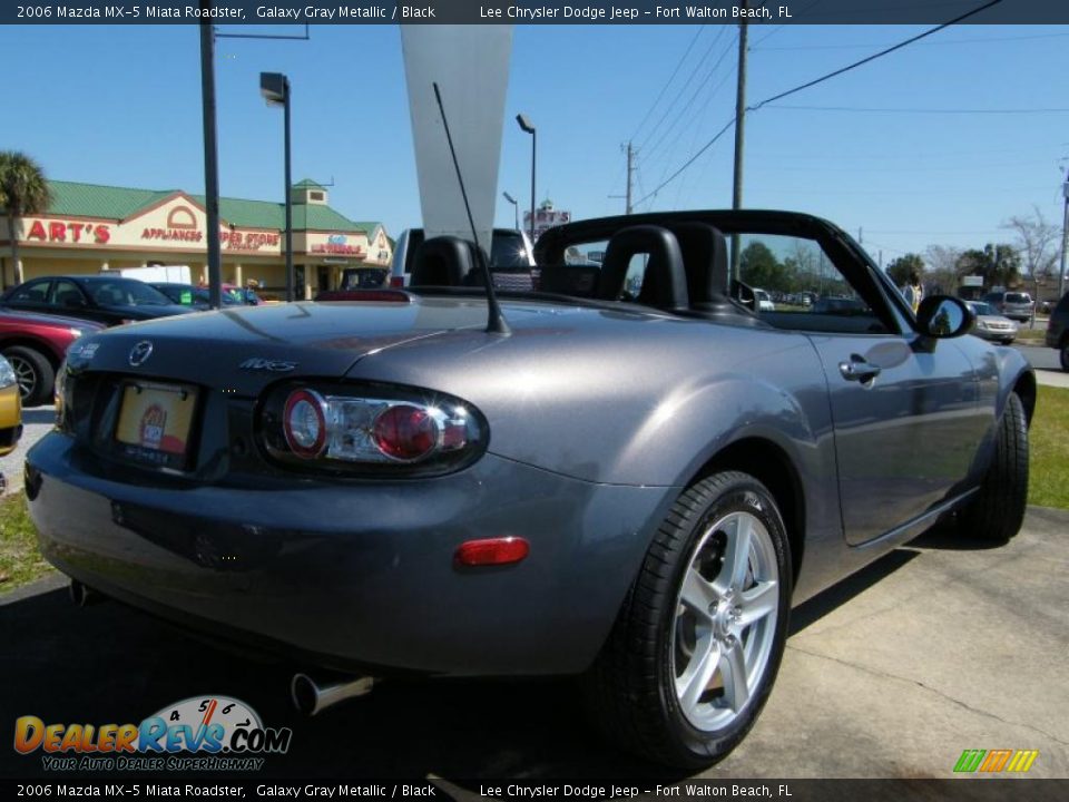 2006 Mazda MX-5 Miata Roadster Galaxy Gray Metallic / Black Photo #16