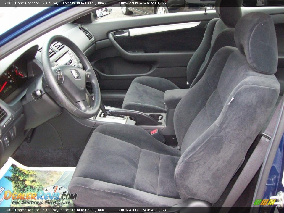 2003 Honda Accord EX Coupe Sapphire Blue Pearl / Black Photo #7
