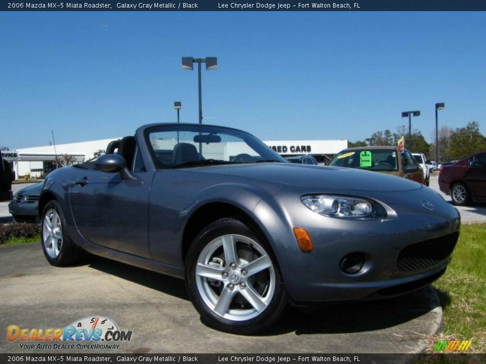 2006 Mazda MX-5 Miata Roadster Galaxy Gray Metallic / Black Photo #18