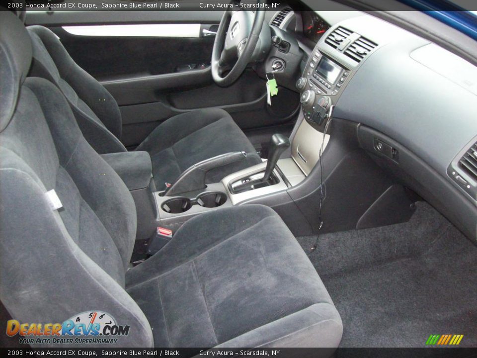 2003 Honda Accord EX Coupe Sapphire Blue Pearl / Black Photo #11